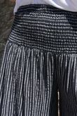 Made in Italy Marina Chalk Stripe Palazzo Pant Black